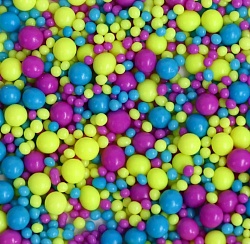 Кондитерская посыпка в цветной глазури "Неон" Синий, лимонный, ультрафиолет № 925  50 гр