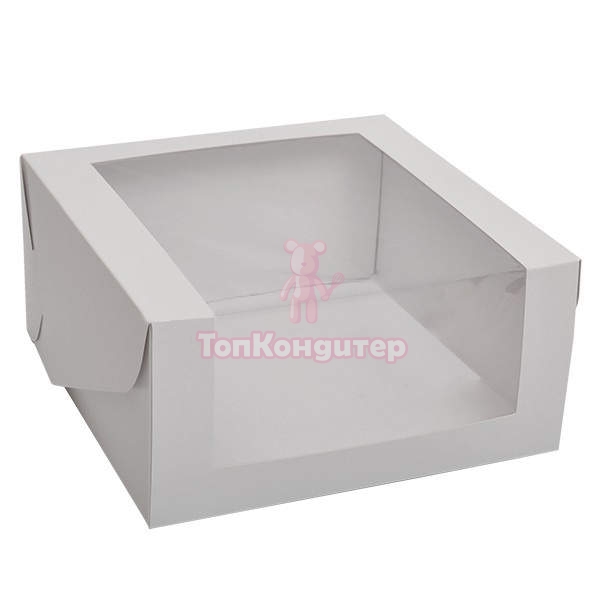 Коробка для торта 18 см*18 см*7 см белая