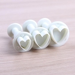 Набор плунжеров кондитерских "Сердечко", 3 шт: 1,6х1,1 см; 1,4х1 см; 1х1 см